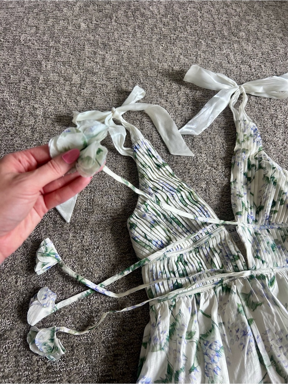 En Saison Charleston Floral Tie-Shoulder Mini Dress - Size XS - Picture 5 of 13